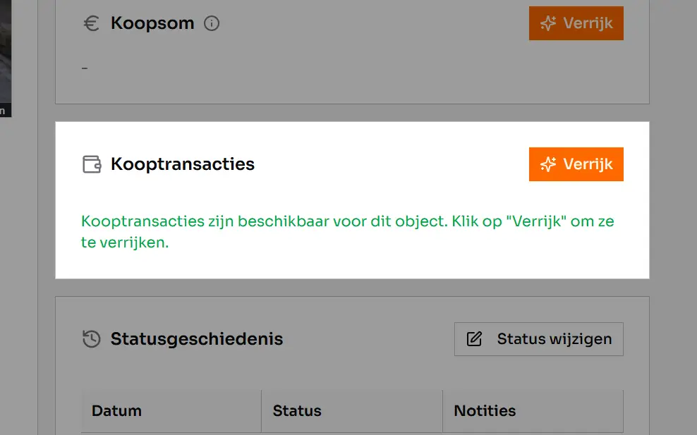 Update 1.3: Kooptransacties verrijken