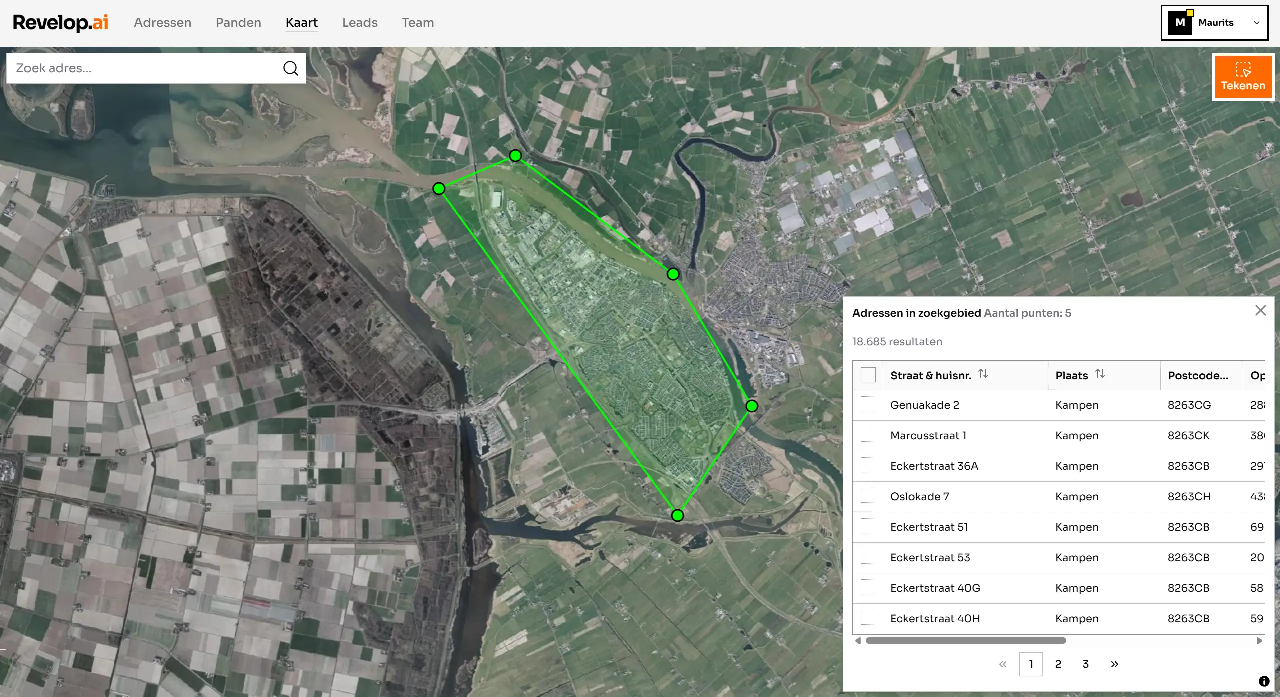 Property map in Revelop.ai